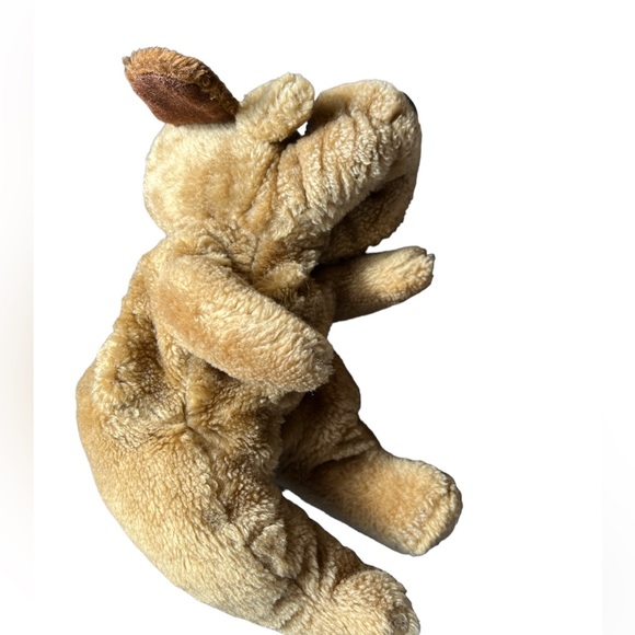 Vintage Plush Puppy 1986 Raffoler Brown Stuffed Animal Toy 80s Droopy Eyes Dog - Picture 3 of 4